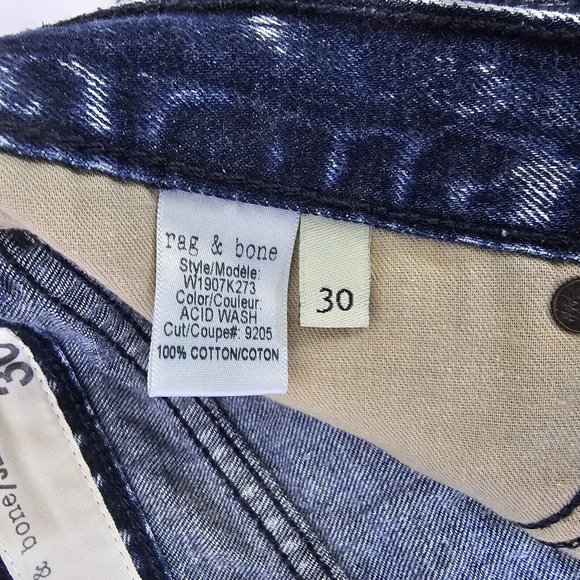 Rag & Bone Womens 30 Acid Wash Cut Off Denim Mid Rise Jean Shorts W1907k273 - Picture 5 of 6